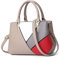 FORRICA Handtasche Damen 4 Farbige Nähte Mode Umhängetasche Groß Frauen Henkeltaschen PU Leder Elegant Schultertaschen Khaki