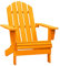 vidaXL Tannenholz Massiv Adirondack Gartenstuhl Gartensessel Stuhl Deckchair Holzstuhl Sessel Terrassenstuhl Balkonstuhl Gartenmöbel Orange