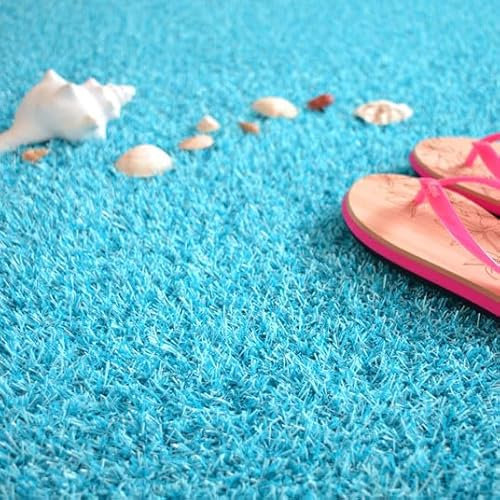 Decoweb Gazon synthétique Happy Party Couleur Bleu Classé feu - 20mm - Rouleau de 2m x 5m