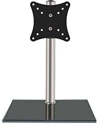 Meuble TV Universel avec Rotation et Angle Réglable, Meuble TV de Table de Base pour téléviseurs de 20 à 27 Pouces, Base en Verre trempé Robuste (Couleur : Hauteur 370mm) Good
