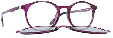 INVU. M4111E Rahmen für Damen, mit Magnet, polarisiert, Clip-on, Lila Transparent Glänzend, 52 EU