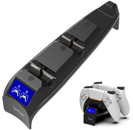Station de Charge pour Sony PS5 Slim,Chargeur de manettes pour Playstation 5 Slim,Station de Charge Rapide pour manettes de Jeu sans Fil,Accessoires pour Chargeur de télécommande de Jeu