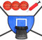 TTETTZ Mini Basketballkorb für Trampolin mit Gehäuse, Universeller Basketballständer
