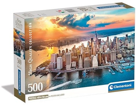 Clementoni New York Puzzle 500 Teile Erwachsene - USA Puzzle Erwachsene in 49 x 36 cm - Puzzle Erwachsene anspruchsvoll von Clementoni 35543