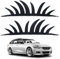 SUPERFINDINGS 2 STK. Auto Scheinwerfer Wimpernaufkleber Schwarz Diamant Falsche Niedliche Strass Wimpernaufkleber Autoaufkleber Scheinwerferaufkleber Wimpernaufkleber Funkelnder Diamant