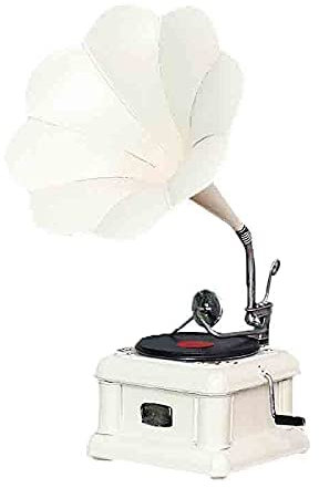 WDWDW Klassisches Retro-Grammophon, Vintage-Plattenspieler, antikes Grammophon, Bastelmodellbausatz, Grammophon, antike Dekoration für Zuhause, Kinder