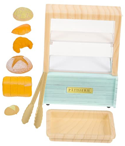 DECHOUS 1 Satz Puppenhaus puppenküche Puppen küche puppenmöbel Spielzeugmodell Dollhouse playmobile Mini-Dessertvitrine Miniatur-Kuchenregal für die Küche Puppenhausdekor Plastik