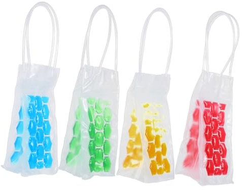 HOLIDYOYO 4piezas Bolsa Portadora De Vino Enfriadora De Botellas Bolsa De Gel Para Eventos y