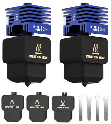 BIQU 2*Panda Juicer SF Hotend Print Head 0.4mm, for Bambu-Lab H2/A1/A2 | Hardened Steel H2D Hotend, Fast Replaceable Nozzle, Standard Flow High-Temper Print Head (Extra 3 Silicone Socks)