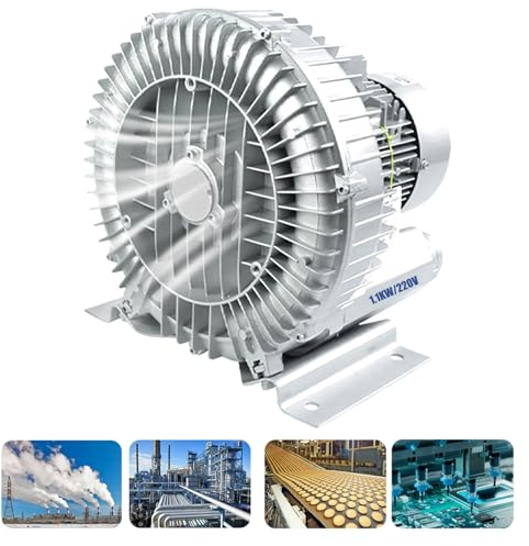 Soffiatore rigenerativo industriale per rimozione polvere, aspirazione e aerazione delle acque reflue, soffiaggio e aspirazione a doppio scopo