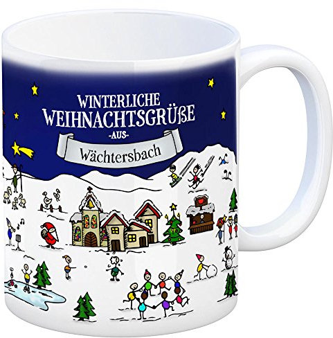 trendaffe Wächtersbach Weihnachten Kaffeebecher mit winterlichen Weihnachtsgrüßen - Tasse, Weihnachtsmarkt, Weihnachten, Rentier, Geschenkidee, Geschenk