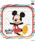 Procos- Assiette carrée 23 cm 4 pièces Mickey Mouse Awesome, multicolore, 5PR89001