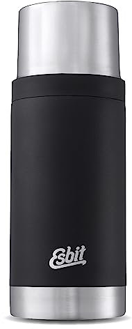 Esbit Thermoflasche Sculptor - Isolierte Flasche aus Edelstahl für warme und kalte Getränke – 750 ml in Schwarz