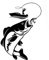 EROSPA® Aufkleber/Sticker KFZ Auto Motorrad - Angler fängt Fisch - Car-Sticker (Schwarz)