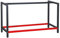 Wiltec Telaio per banco da lavoro in acciaio antracite-rosso, gambe per banco da lavoro, telaio per tavolo 150 x 57 x 81 cm