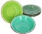 MamboCat Green Set 6 assiettes Assiettes à soupe vertes Vaisselle robuste en faïence verte pour 6 personnes Set 6 assiettes creuses Avec un décor tourbillonnant moderne de style campagnard