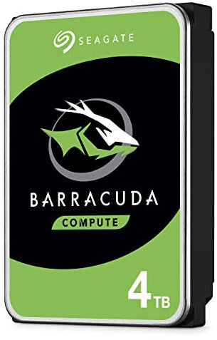 Seagate Barracuda 4 TB interne Festplatte, HDD, 3.5 Zoll, 5400 U/Min, 256 MB Cache, SATA 6 Gb/s, Silber, Modellnr.: ST4000DM004 (Generalüberholt)