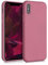 kwmobile Custodia Compatibile con Apple iPhone X Cover - Back Case per Smartphone in Silicone TPU - Protezione Gommata - rosa scuro