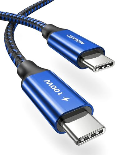 NIMASO USB C auf USB C Kabel, USB Typ C 100W 20V/5A PD Schnellladekabel mit E-Mark Chip Ladekabel und Datenkabel für MacBook,Macbook Pro,iPad Pro 2021/mini 6,MacBook Air,ChromeBook Pixel,Galaxy S8/S8+