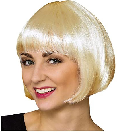 PAPSTAR NEU Perücke Damen Bob, Pagenkopf mit Pony, Foxy Cabaret, blond - mit Haarnetz