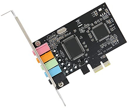 Carte Son - Matériel de Conversion de Signal Audio de Bureau Stéréo 6 Canaux - avec CD de Pilotes - Prend en Charge les Systèmes Informatiques PC avec Emplacements PCI Express - pour Home Cinéma, Jeux