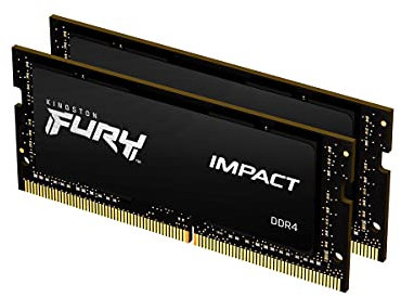 Kingston FURY Impact 32GB (2x16GB) 2666MHz DDR4 CL16 Memoria Portátil Kit de 2 KF426S16IBK2/32