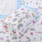 Hivia Musselin Decke 6 Lagig Kuscheldecke Baby Baumwolle 110 x 110 cm Musselin Babydecke Wickeldecke Weiche Decke für Badetuch,Kinderdecke Neugeborene Unisex (Blau Blumen)