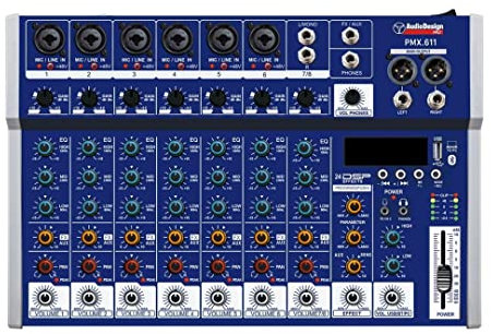 AudioDesign Mixer audio professionale 24 effetti DSP 6 canali alimentazione USB