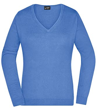 James & Nicholson Damen V-Pullover - Leichter Strickpullover in hochwertiger Ausführung