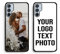 EKAM Personalised Phone Case for Samsung Galaxy A34 - Custom Image/Photo Design - Soft TPU Rubber Case - Black