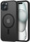 TENDLIN Magnetic Case Compatible with iPhone 15 Plus Case [Compatible with MagSafe] Translucent Matte Hard Back with Soft Silicone Bumper Comfortable Case (Black)