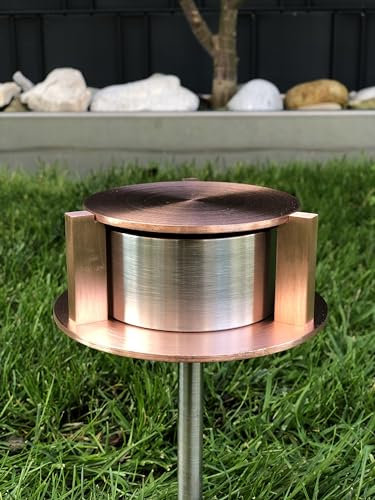 Weihwasserkessel-Kupfer-Edelstahl-Erdspieß Grabschmuck modern