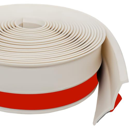 JAHOMFAI Joint d'étanchéité pour porte de garage, 6 m, boudin de porte de garage, bande d'étanchéité pour porte de garage en TPE, bande universelle pour porte de garage, joint supérieur et latéral du