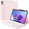 Clavier pour Lenovo Tab P11 (2nd Gen), 7 fonctions de rétroéclairage, étui de 11,5 pour Lenovo Tab 11(TB350FU/TB350XU 2022), plaque de porte italienne slim Bluetooth amovible magnétique, rose clair