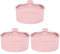 Cabilock 3st Backschüssel Aus Keramik Porzellangeschirr Auflaufschalen Schicke Suppentassen Joghurtbehälter Puddingbecher Zum Backen Soße Mousse Eisbecher Mini Messer Rosa Mit Deckel