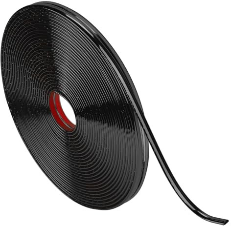 efuturetime 20m Flexible Zierleiste Selbstklebend Wand Schwarz, 8mm Breit, Schmale Stuckleisten Glänzend Selbstklebend, Leiste Dekorative für Fliesenkante, Bilderrahmenränder, Schrankkanten