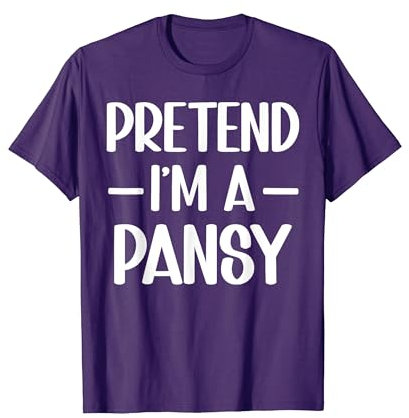 Pretend I'm a pansy costume di Halloween, vestito fiore viola del pensiero Maglietta