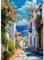 QINRUBB Straße Diamond Painting Erwachsene, 5D Meerblick Diamant Painting Bilder Anfänger, DIY Blumen Runder Vollbohrer Diamanten Malerei Stickerei Kreuzstich Geschenke Home Wand Dekor 30x40cm