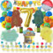 Kindergeburtstag Party Deko, 7 Geburtstag Deko, 51 Stück Geburtstagsdeko, Banner, Aufkleber, Ballon, Tortendeko, Birthday Decoration for Boys Girls