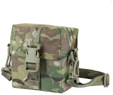 M-Tac Taktische Monokular Halterung für PVS-14 – Militärische MOLLE-Tasche für Nachtsichtgerät, Cordura 1000D, Tegris-Verstärkung, CR123A-Batteriehalter, Schnellzugriff, Schultergurt, Multicam
