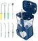 Idropulitrice professionale da banco Aquapik 100 – Water Flosser, Serbatoio 600 ml, 10 Livelli di Pressione (30–130 PSI), 8 Ugelli, Certificato CE & IPX7, Assistenza 5 Anni, Consigliata da Dentisti
