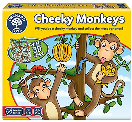 Orchard Toys Cheeky Monkeys Family Game, A Fun Game of Chance, Perfect for Kids Age 4-8, Educational Toy