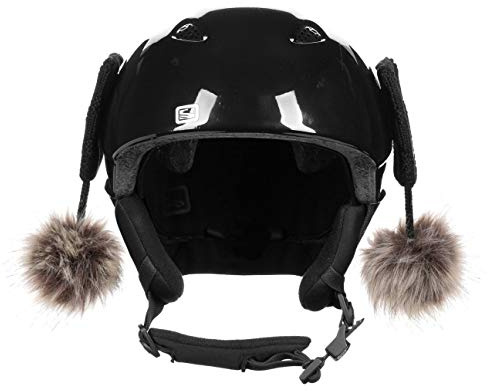 Eisbär Peruvian Luxury Helmaufkleber Aufkleber für Skihelm Helmdekoration (One Size - schwarz-grau)