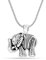 LeCalla Sterling Silber Schmuck Antik Schön geschnitzt Elefant Charme Anhänger mit Kette für Frauen