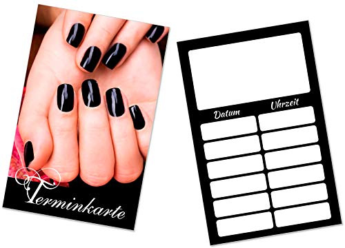 250 Terminkarten inkl. Kartenspender für Nagelstudio Nailart Nageldesign Nails, UV-Lack, Inkl. Kartenspender