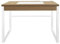 HOME DECO FACTORY, HD6423, Bureau Brice Blanc, Table de Travail Moderne et Fonctionnelle pour télétravail, Design épuré, Dimensions 84 x 90 x 50 cm, Couleur Blanche