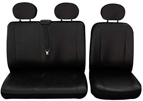 eSituro Sitzbezug Sitzbezüge für Auto Transporter 1+2 Schonbezug Schoner Kunstleder schwarz