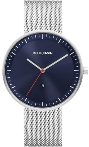 Jacob Jensen Herren Analog Quarz Uhr mit Edelstahl Armband JJ279