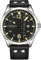 Stuhrling Original Herren-Leder Uhr Fliegeruhr, Schnellschalt-Tag-/Datum-Lederarmband mit Stahlnieten