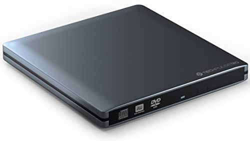techPulse120 externer USB 3.0 DVD CD Brenner Laufwerk externes CDRW DVDRW Player Superdrive Portable Slim Drive für Desktop Computer Notebook Ultrabook Netbook Laptop Grau